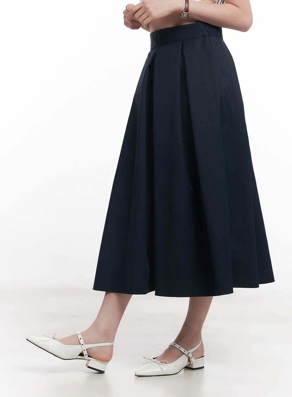 Flare Pleated Maxi Skirt CY515