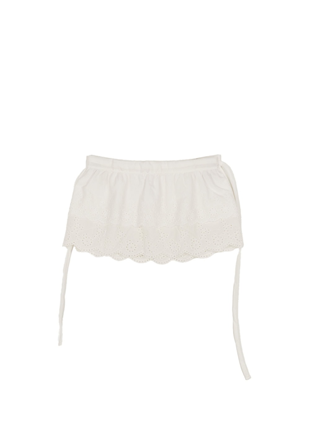 Lace Trim Wrap Mini Skirt CM528